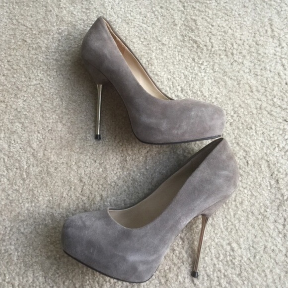 Zara grey suede pump 37 - Picture 4 of 6